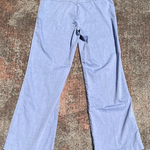 Tommy Hilfiger Light Blue Wide-Leg Cotton Beach Pants | Size 12 - Picture 2 of 11